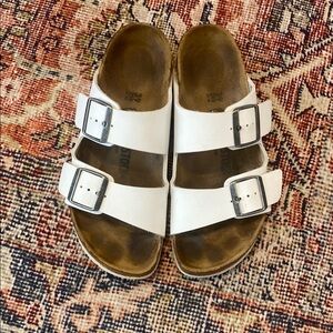 Birkenstock White Arizona Women’s Sandals Size 39